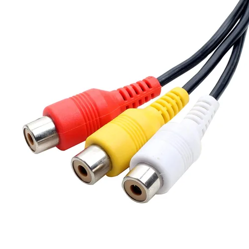 Miniatura 5 de 3RCA AV Audio Video Splitter Cable 1 en 2 Salida Reproductor de DVD Consola de juegos Proyector de TV externo Monitor Audio Video Adaptador