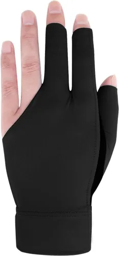 Miniatura 3 de MioCloth Guante de billar antideslizante para mano izquierda, carom, billar, taco, deporte, profesional, 3 dedos, regalo para hombres y mujeres