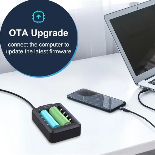 Miniatura 7 de LIMETA Cargador de batería AA recargable Cargador de batería universal de 6 bahías con detección automática Bluetooth Multi-cargador