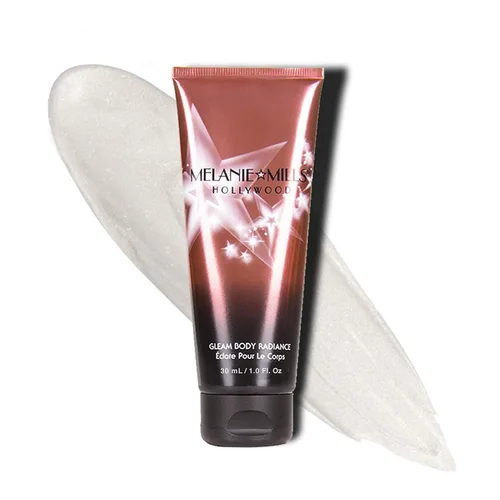 Miniatura 6 de Melanie Mills Hollywood Gleam Body Radiance - Maquillaje todo en uno, hidratante y resplandor para rostro y cuerpo, color dorado discoteca, mini, 1