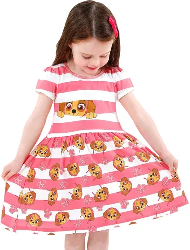 Miniatura 2 de Paw Patrol Vestido Vestido de algodón suave para niñas Vestidos Skye