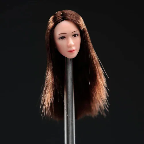 Miniatura 9 de Esculpe de cabeza femenina a escala 1/12, Europen Beauty Planted Hair Head Tallado para 6 pulgadas Phicen TBLeague figura de acción cuerpo