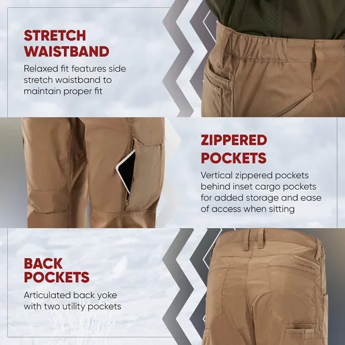 Miniatura 3 de Vertx Pantalones tácticos Fusion Lt Stretch para hombre para CCW, senderismo