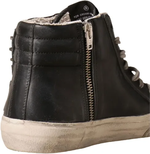 Miniatura 3 de Golden Goose Slide Classic Leather Upper Studs Womens Distressed Sneakers