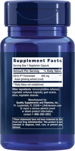 Miniatura 2 de Life Extension Ginseng Energy Boost - Suplemento fermentado de extracto de raíz de ginseng asiático - para potencia, liberación del estrés y salud