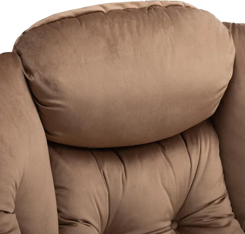 Miniatura 6 de HollyHOME - Silla perezosa con reposabrazos y bolsillo lateral, cómoda silla de sala de acento, sofá de ocio para sala de estar, recámara