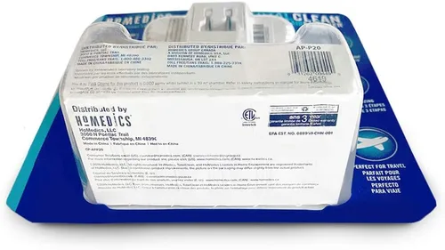 Miniatura 8 de Homedics TotalClean - Desinfectante de aire personal UV-C enchufable, pequeño purificador de aire para dormitorios y baños, luz nocturna integrada