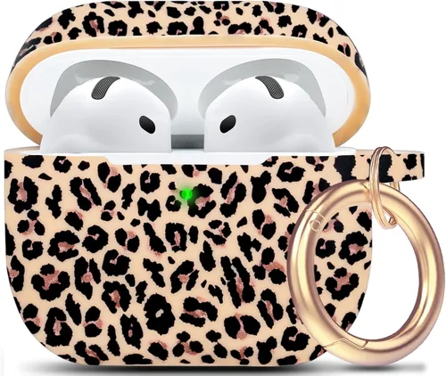 Miniatura 85 de Funda de silicona con flores compatible con AirPods Pro 2019, Gawnock - Funda suave y flexible para imprimir para mujeres y niñas con llavero - Flor