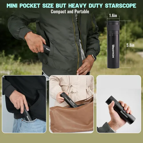 Miniatura 6 de Telescopio monocular HD de 10 x 32 pulgadas para adultos de alta potencia, cubierta de metal, impermeable, a prueba de niebla, prisma FMC recubierto