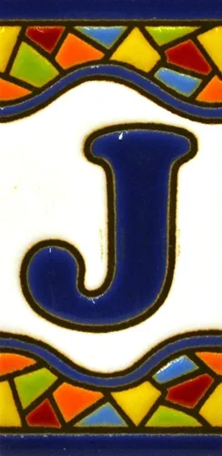 Miniatura 10 de Números de casa 3 pulgadas. Azulejos de números de casa pintados a mano para letreros, direcciones y nombres. Números de dirección para casas.