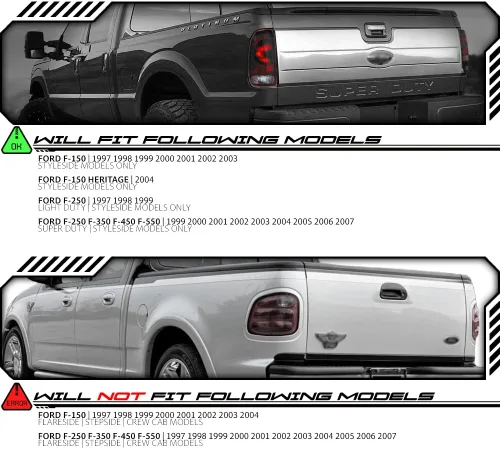 Miniatura 5 de EPIC LIGHTING AMXOE Spec-C - Luces traseras halógenas de repuesto compatibles con Ford 97-00 F150 97-99 F250 99-07 F350 - Par Rojo