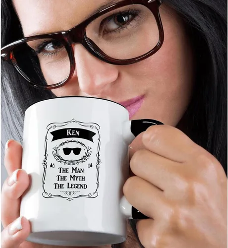 Miniatura 2 de 3dRose Taza, 11oz, Negro/Blanco