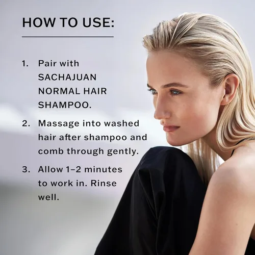 Miniatura 3 de SACHAJUAN Acondicionador normal para el cabello, acondicionador diario para cabello y cuero cabelludo, desenreda y añade brillo, sin crueldad ni