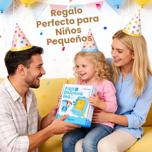 Miniatura 9 de JoyCat Tableta de aprendizaje bilingüe para niños, 106 páginas en español e inglés con 20 juegos interactivos, juguete Montessori para alfabeto