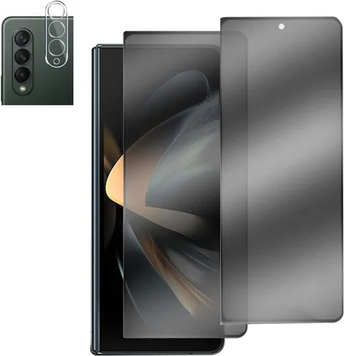 Miniatura 10 de Paquete de 2 protectores de pantalla de vidrio templado de privacidad diseñados para Samsung Galaxy Z Fold 2, protector de pantalla resistente a