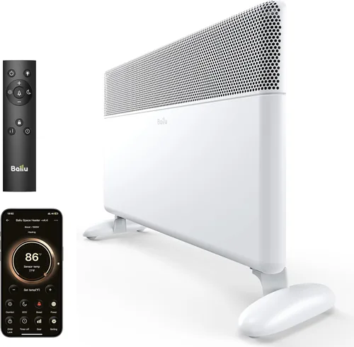 Miniatura 8 de Ballu Calentador de espacio de panel de convección para habitación grande, calentador silencioso inteligente con termostato programable, control