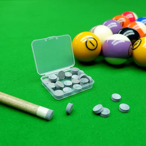 Miniatura 6 de HUIESON Juego de 25 puntas de repuesto para taco de billar de 0.51 pulgadas, kit de repuesto de puntas de taco de billar, puntas de palo de piscina