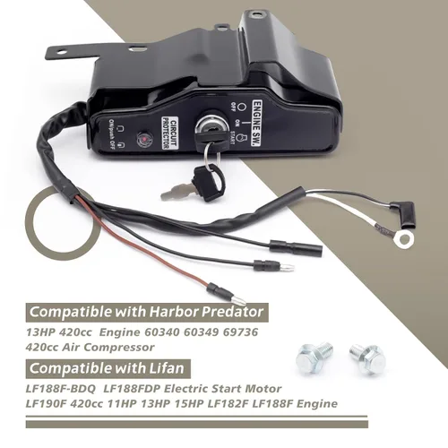 Miniatura 2 de Caja de interruptor de encendido compatible con Harbor Predator 13HP 420cc Engine 60340 60349 69736, caja de control de interruptor de encendido