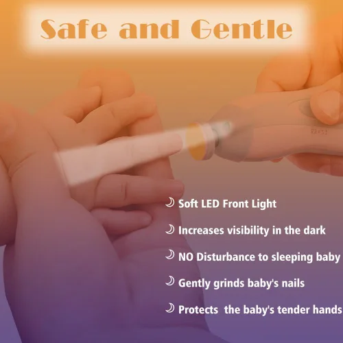 Miniatura 5 de Cortauñas Eléctrico para Bebés Lima de Uñas Cortauñas para Bebés, Kit de Lima Segura Lijadora para Recién Nacidos Bebés Niños Pequeños o Adultos