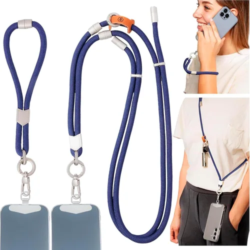 Pulpo - Cordón antirrobo 2 en 1 para teléfono y correa de muñeca para iPhone y Android, correa ajustable para teléfono celular y correa universal,