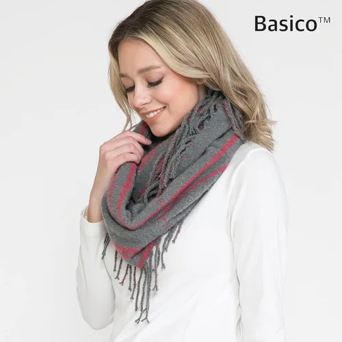 Miniatura 2 de BASICO Bufandas de otoño e invierno para mujer, bufanda infinita a cuadros para clima frío