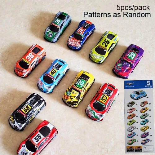 Miniatura 5 de Coches de carreras de tracción hacia atrás, vehículos de carreras de metal de 3 pulgadas, juguetes de fricción de metal para niños pequeños, juego