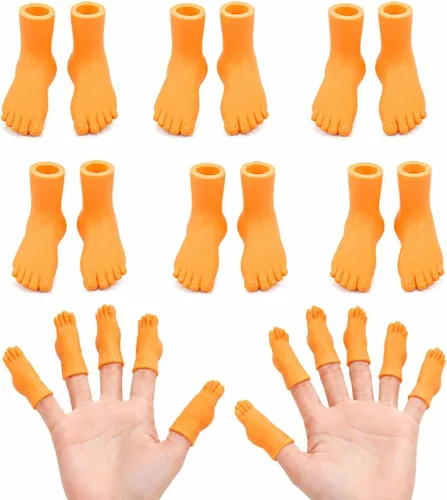 Gadpiparty 12 pies de dedo, pequeños pies para los dedos, para niños pequeños, juguetes interactivos educativos divertidos para fiestas y familia