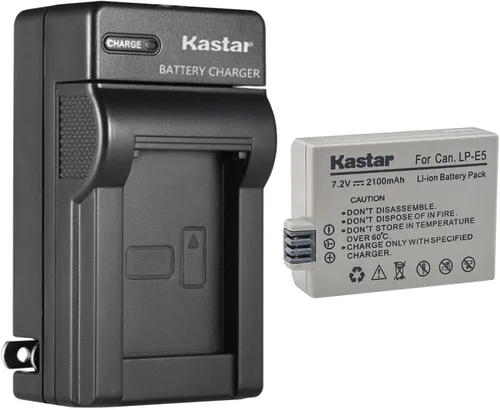 Miniatura 8 de Kastar - Cargador de batería de pared para Canon LP-E5 LPE5, Canon LC-E5, LC-E5C, LC-E5E, cargador Canon EOS 500D, EOS 1000D, EOS Kiss F, EOS Kiss