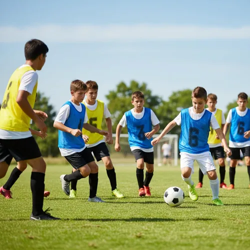 Miniatura 2 de Hercicy 24 piezas Pinnies para jóvenes, Pinnies de fútbol para entrenamiento, Chaleco para adultos, Malla reversible, Jersey de fútbol numerado
