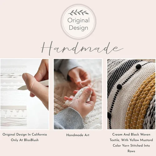 Miniatura 3 de BlissBlush Funda decorativa para cojín marrón 18x18 cuadrada estilo bohemio con borlas, funda de cojín para sofá, dormitorio, sala de estar