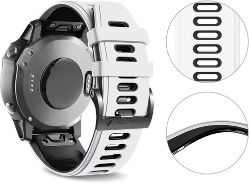 Miniatura 6 de COOVS Correa de silicona de liberación rápida de 1.024 in y 0.866 in para Garmin Fenix 7 7X 6X Pro 5X 3 3HR Easyfit para reloj Garmin Fenix 6 6 Pro