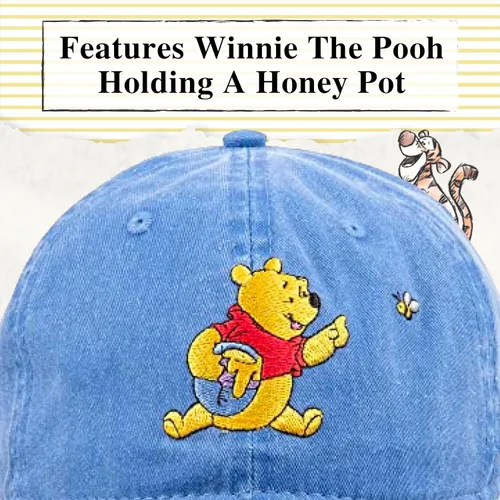 Miniatura 3 de Disney Winnie The Pooh Dad Hat, Adjustable Cotton Baseball Cap with Curved Brim