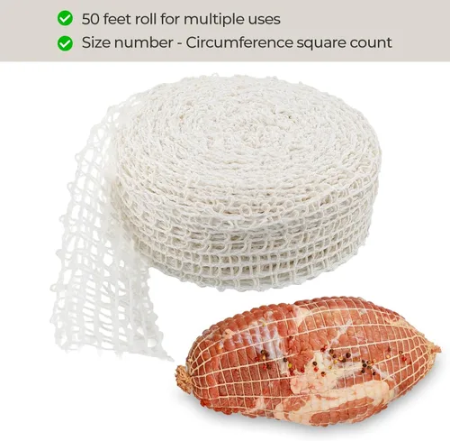 Miniatura 2 de The Sausage Maker® Rollo de red de carne de 50 pies, tamaño 20, cuerda elástica para carniceros, red de alimentos para pechuga de pavo, bolonia