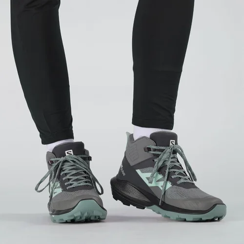 Miniatura 6 de Salomon Outpulse Mid Gore-Tex - Zapatos de senderismo para mujer, Gris