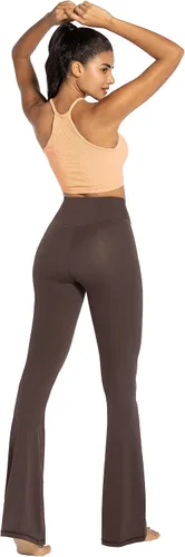 Miniatura 7 de Sunzel - Leggings acampanados, pantalones de yoga cruzados con control de abdomen, cintura alta y piernas anchas