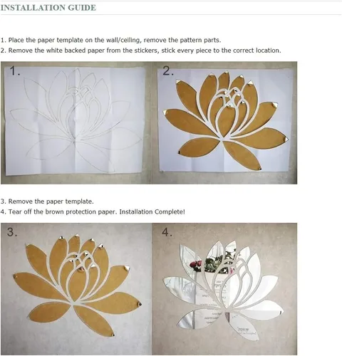 Miniatura 3 de Pegatinas de espejo Decoración de baño Decoración de la habitación 3D de cuerpo completo de pared de cuerpo completo espejo Mural de papel adhesivo