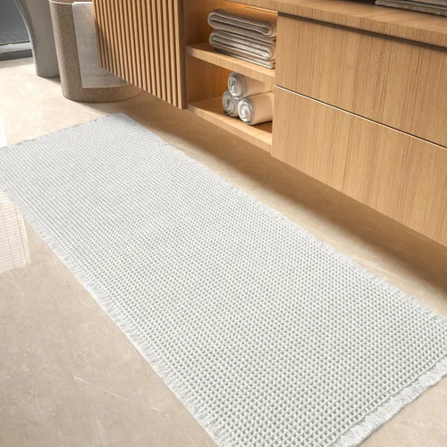 Miniatura 10 de tchdio Tapete de baño con borlas, súper absorbente, antideslizante, ultrasuave, lavable a máquina, con borlas, para el suelo del baño, junto a