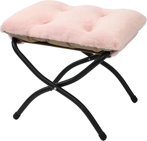 Miniatura 13 de Otomana Plegable de 15"(A), Taburete Reposapiés Plegable, Taburete Pequeño Portátil para el Pie para Sofá, Otomana Reposapiés Plegable Colapsible