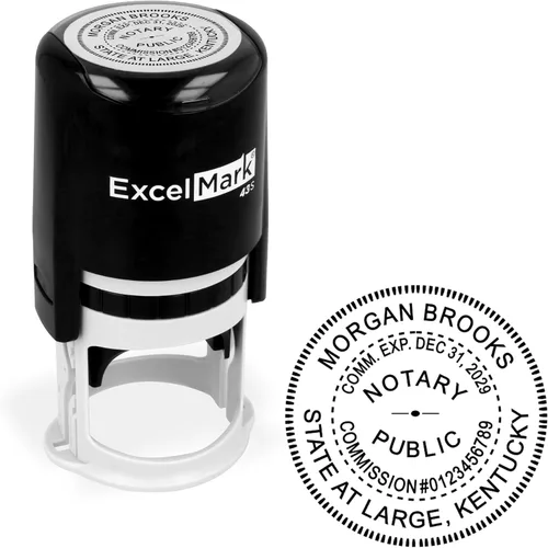 Miniatura 22 de ExcelMark Sello de notario para todos los 50 estados - Sello oficial del estado - Wisconsin - Redondo
