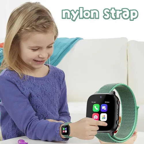 Miniatura 4 de Paquete de 2 bandas de repuesto de nailon compatibles con AT&T amiGo Jr Watch/Cosmo JrTrack 5/4/3/2 SE/2/1 JrTrack Watch, pulsera deportiva trenzada