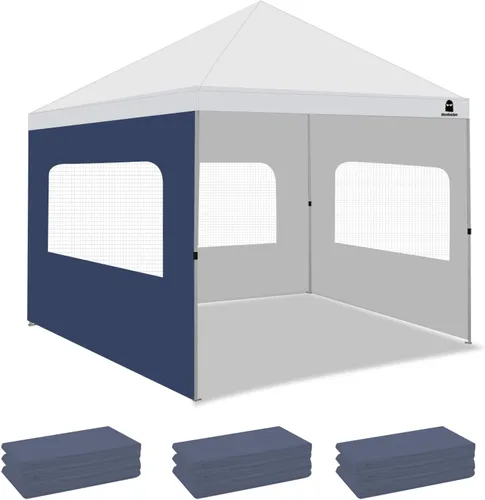 Miniatura 17 de Pared lateral con ventana para toldo desplegable de 10 x 10 pulgadas, toldo instantáneo, 1 paquete (10 x 10 pulgadas, blanco)