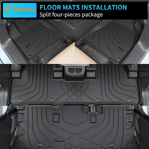 Miniatura 3 de Bomely Alfombrillas compatibles con Toyota Highlander 2014-2019 Cargo Liner TPE Protector de asiento trasero 2018 7 asientos Highlander Accesorios