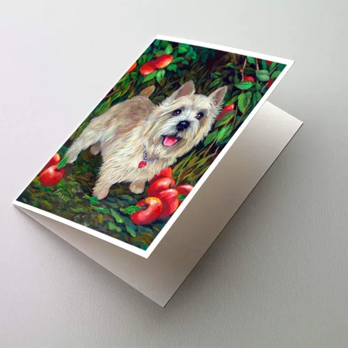 Miniatura 24 de Caroline's Treasures PPP3013GCA7P - Tarjetas de felicitación y sobres para mascotas de Basset Hound Teacher, paquete de 8 tarjetas en blanco