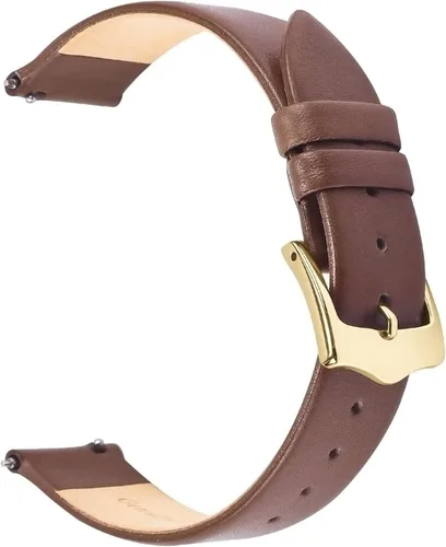 EACHE Correas de reloj de cuero de liberación rápida para hombres y mujeres, correas de reloj de cuero fino para mujer, 0.472 in, 0.551 in, 0.630