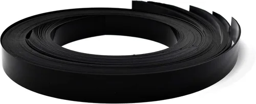 Tiras de inserción de vinilo precortadas para estantería decorativa de góndola, estante de 48 x 1.25 pulgadas, canal C, negro, paquete de 20