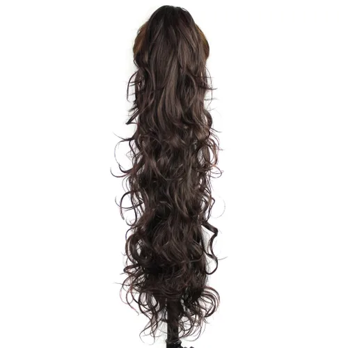 Miniatura 9 de KUKI - Extensión de cabello sintético largo y rizado de 31 pulgadas, con pinza y mandíbula, 1B