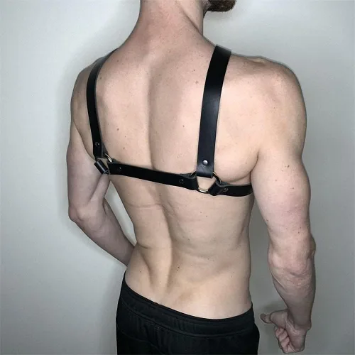 Miniatura 4 de Hombres Arnés Tops Espada Cinturón Cuero PU Cuerpo Bondage Ropa Correa Ajustable