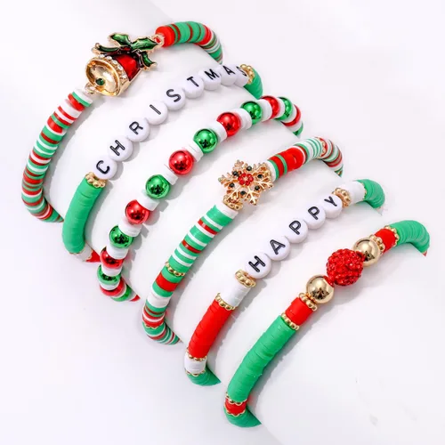 Miniatura 283 de Surfer Heishi - Pulseras apilables para mujer, apilables, de vinilo arcoíris, disco de arcilla, pulseras elásticas para la amistad, joyería bohemia
