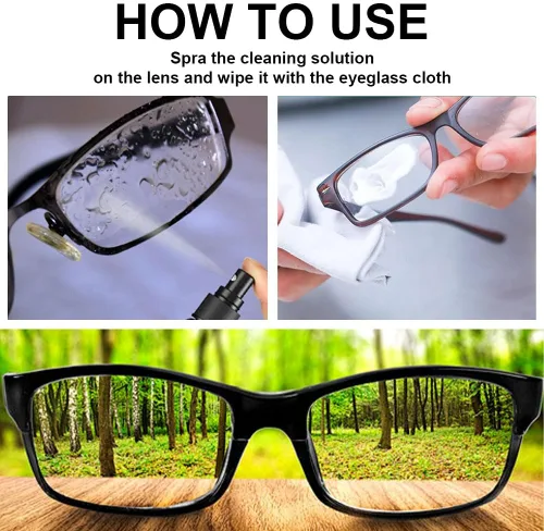 Miniatura 4 de ROWPOZ Spray limpiador de cristales para ojos, removedor de arañazos de lentes para lentes de 3.4 fl oz, limpiador de lentes en aerosol para gafas