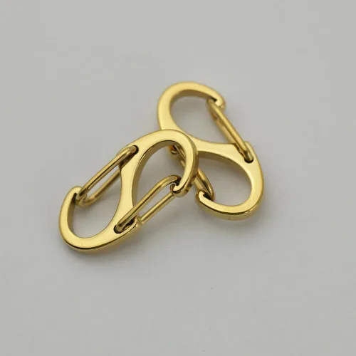Miniatura 2 de 3 unidades de extensión de doble cierre de langosta para collar y pulsera, cierre de doble apertura para fabricación de joyas (0.55 pulgadas, dorado)